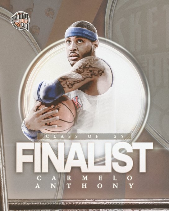 安东尼转发自己入选2025年名人堂最终候选名单新闻:谦卑且荣幸!